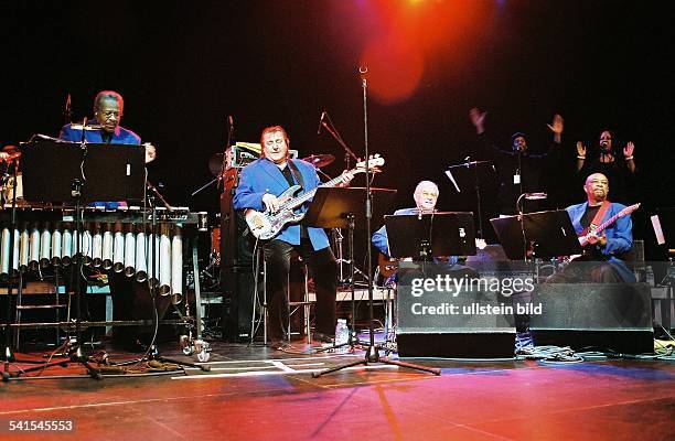 Musikgruppe, Funk, Soul, Motown; USAAuftritt von Jack Ashford, Bob Babbitt, Jo Messina und Eddie Willis im Tempodrom in Berlin