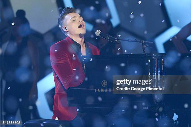 Shawn Hook performs at the 2016 iHeartRADIO MuchMusic Video Awards at MuchMusic HQ on June 19, 2016 in Toronto, Canada.