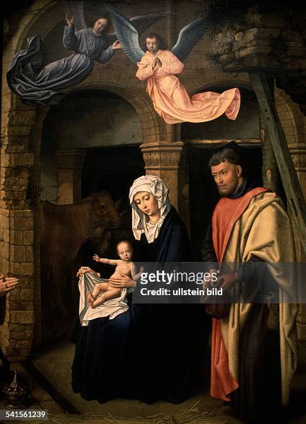 Maria, Joseph, Jesuskind / Anbetung der-Könige Gerard David 1495