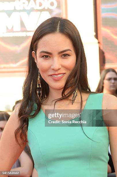 Jessica Matten arrives at the 2016 iHeartRADIO MuchMusic Video Awards at MuchMusic HQ on June 19, 2016 in Toronto, Canada.