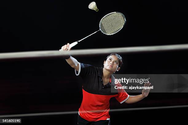 jogador de badminton - badminton imagens e fotografias de stock