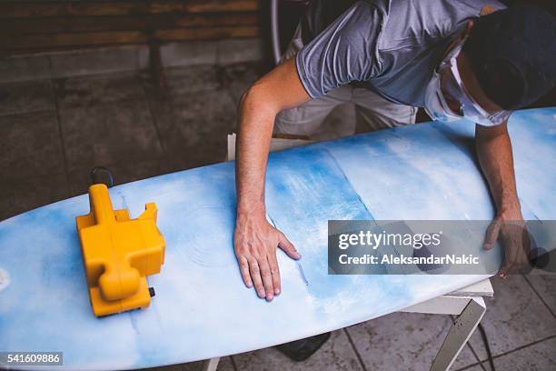 project in progress - surfboard building stock pictures, royalty-free photos & images
