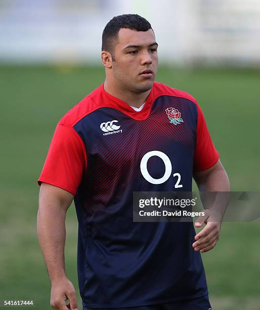 Ellis Genge looks on during the England training session held at Coogee Oval on June 20, 2016 in Sydney, Australia.