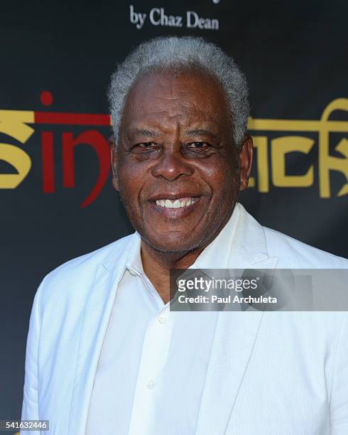 Actor Sy Richardson attends the screening and benefit party for "Gods In Shackles" at Harmony Gold Theater on June 19, 2016 in Los Angeles,...