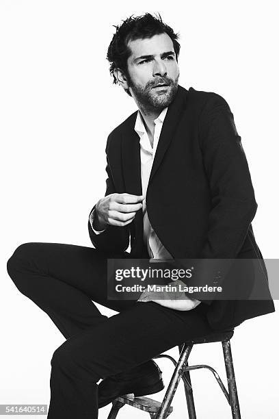 Actor Gregory Fitoussi is photographed for Self Assignment on February 2, 2016 in Paris, France.