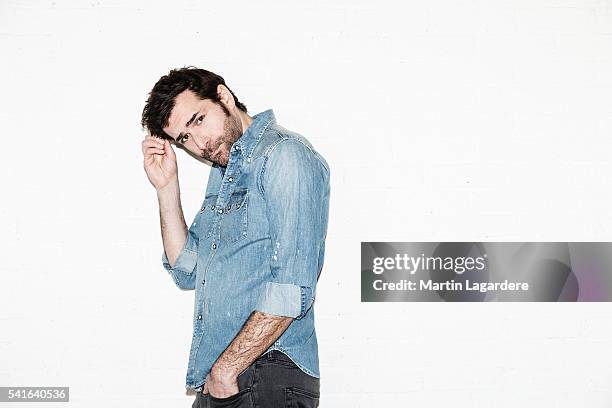 Actor Gregory Fitoussi is photographed for Self Assignment on February 2, 2016 in Paris, France.