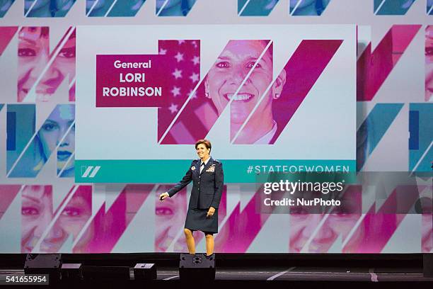 Washington, DC On Tuesday, June 14, at the Walter E. Washington Convention Center, General Lori Robinson, NORAD and USNORTHCOM, gives remarks, at The...