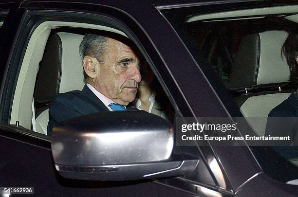 Mario Conde leaves the prison of Soto del Real after paying a bail of 300,000 euros on June 17, 2016 in Soto del Real, Spain. Former Chairman of...