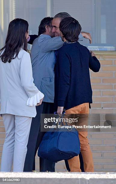 Mario Conde leaves the prison of Soto del Real after paying a bail of 300,000 euros on June 17, 2016 in Soto del Real, Spain. Former Chairman of...