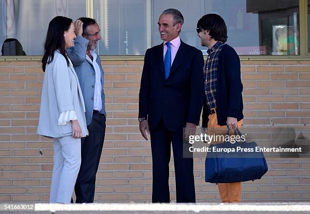 Mario Conde leaves the prison of Soto del Real after paying a bail of 300,000 euros on June 17, 2016 in Soto del Real, Spain. Former Chairman of...