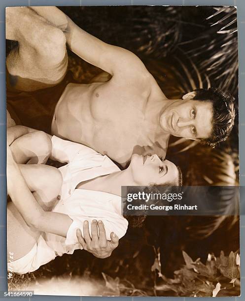 Tarzan: Glenn Morris and Eleanor Holm in a scene from Tarzan's Revenge, .