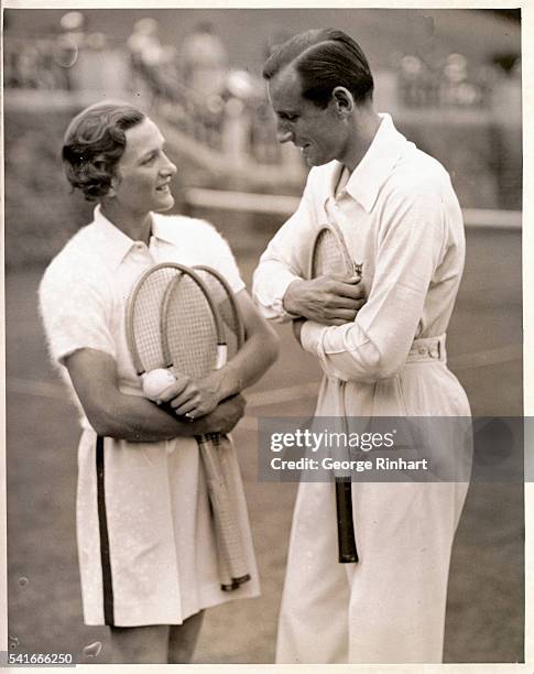 Princess Alice, Countess of Athlone, and the Earl of Athlone were present today at the annual series of tennis exhibition games in the grounds of...