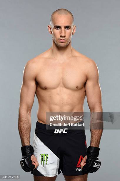 Rory MacDonald of Canada poses for a portrait during a UFC photo session at the Brookstreet Hotel on June 15, 2016 in Ottawa, Ontario, Canada.