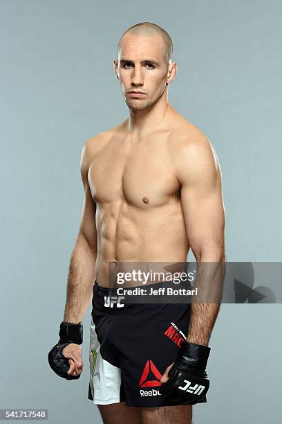 Rory MacDonald of Canada poses for a portrait during a UFC photo session at the Brookstreet Hotel on June 15, 2016 in Ottawa, Ontario, Canada.