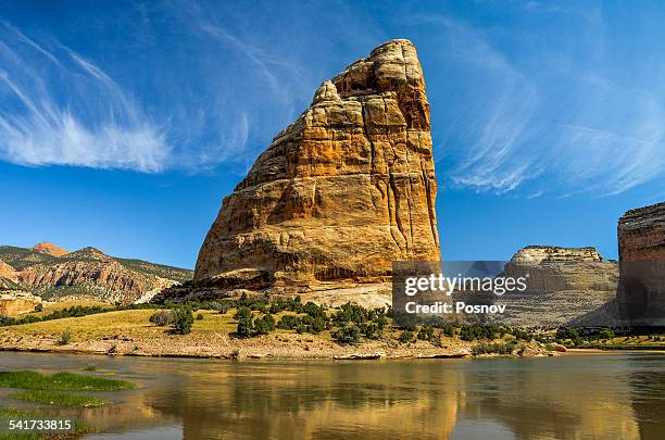 steamboat rock - dinosaur national monument stock pictures, royalty-free photos & images