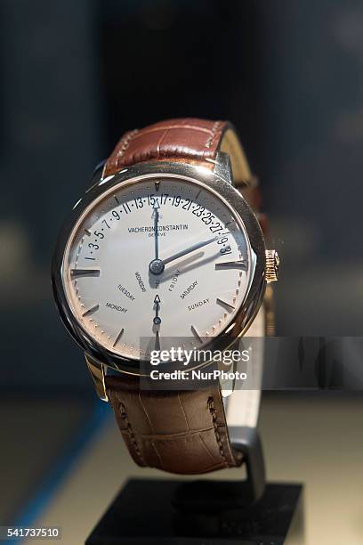 Vacheron Constantin Watches is exposed at the SIAR watchmaking international fair 2016 at Fernando el Santo Palace on June 16, 2016 in Madrid, Spain.