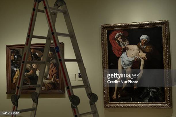 The exhibition 'Caravaggio and the Painters of the North' at the Thyssen Museum in Madrid, Spain, on 20 June 2016. The exhibition will be open to...