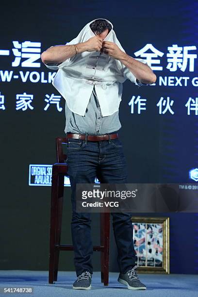 Actor Mark Ruffalo attends "Now You See Me 2" press conference at Park Hyatt Hotel on June 20, 2016 in Beijing, China.