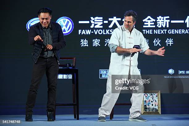 Actor Mark Ruffalo attends "Now You See Me 2" press conference at Park Hyatt Hotel on June 20, 2016 in Beijing, China.