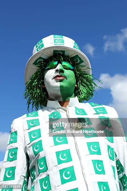 Pakistan cricket supporters look on before play is cancelled for the day during the 1st Women's Royal London ODI match between England and Pakistan...