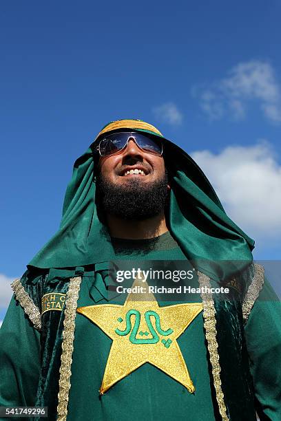 Pakistan cricket supporters look on before play is cancelled for the day during the 1st Women's Royal London ODI match between England and Pakistan...