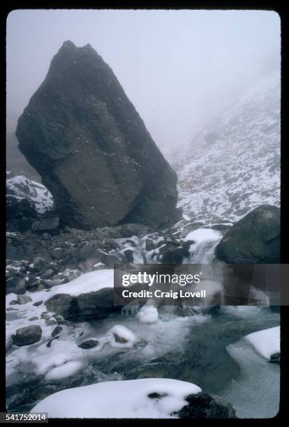 winter stream - ganesh himal stock pictures, royalty-free photos & images