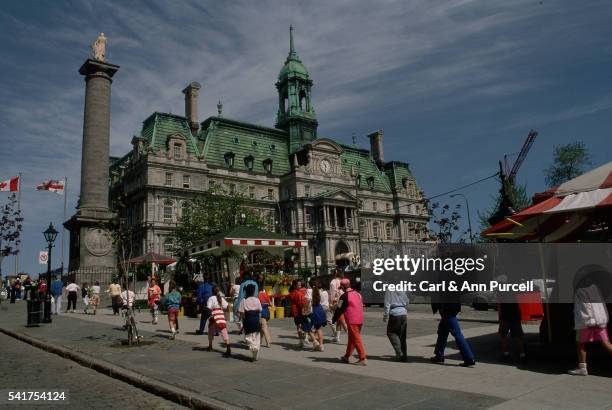 montreal city hall - hotel de ville montreal stock pictures, royalty-free photos & images