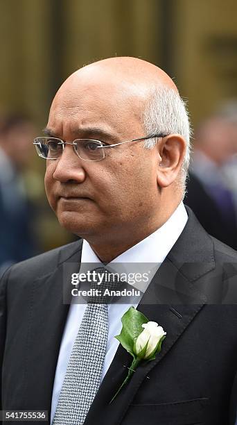 Keith Vaz attends the remembrance service for Jo Cox at St Margaret's church in Westminster Abbey on June 20, 2016 in London, England.