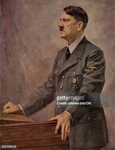 Politiker, NSDAP, D`Adolf Hitler'Gemälde von Bruno Jacobs- wohl 1939