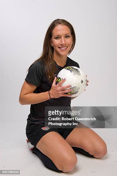 Soccer player Lauren Cheney at the Team USA Media Summit in Dallas, TX in advance of the 2012 London Olympics.