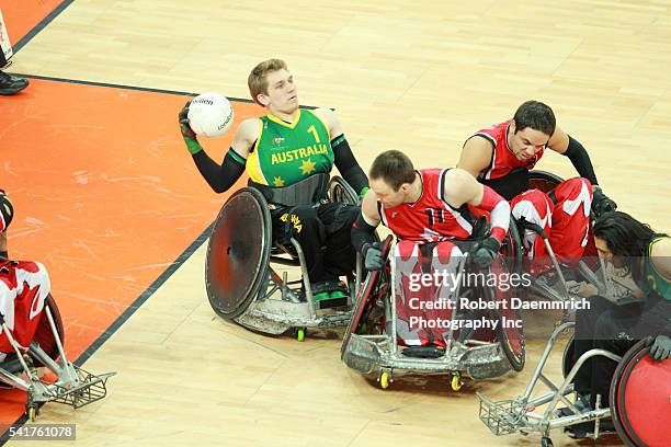 September 9, 2012 London, United Kingdom: Australia's wheelchair rugby team scored a convincing 66-51 victory over Canada to win the gold medal on...