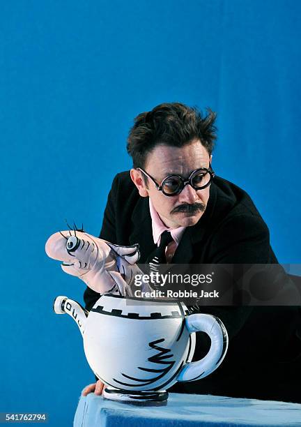 Justin Salinger as Fish in the Bowl in the production of Dr. Seuss's "The Cat In The Hat" directed by Katie Mitchell at the National Theatre in...