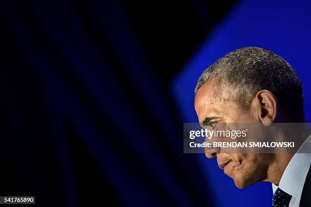 President Barack Obama speaks during a SelectUSA Summit June 20, 2016 in Washington, DC. The Summit is the highest-profile event that promotes...