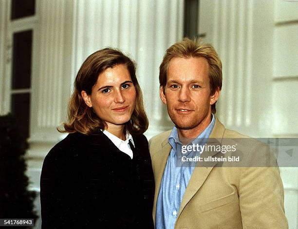 Fernseh-Moderator, D- mit seiner Freundin Britta Becker- November 1997