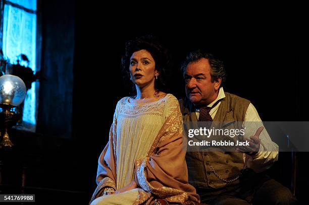 Anna Friel as Yelena and Ken Stott as Uncle Vanya and Laura Carmichael as Sonya in Anton Chekhov's Uncle Vanya directed by Lindsay Posner at the...