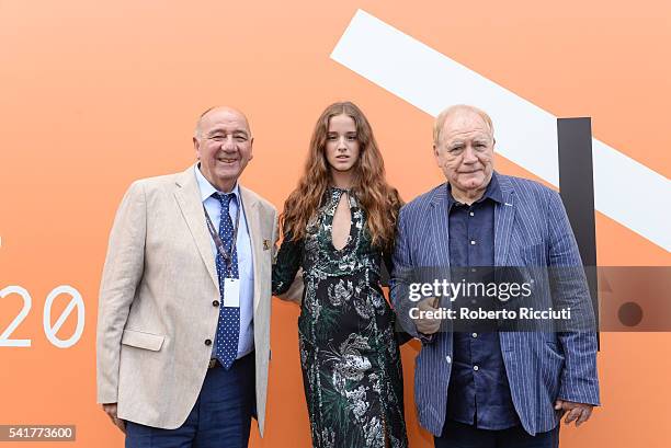 Director Janos Edelenyi, actors Coco Konig and Brian Cox attend the European Premiere of 'The Carer' at the 70th Edinburgh International Film...