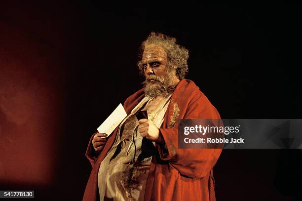 Bryn Terfel performing in Guiseppe Verdi's Falstaff at the Royal Opera House in London.