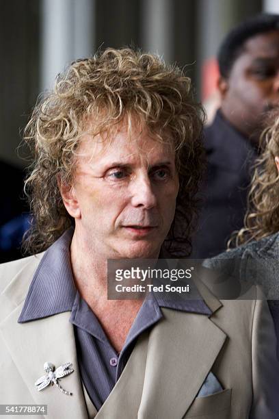 Music producer Phil Spector arrives at the downtown Los Angeles Criminal Courts Building for pre-trial motions. He will go on trial soon for the...