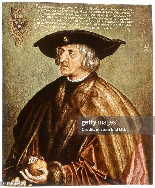 Maximilian I.*22.03.1459-12.01.1519+römisch-deutscher Kaiser 1493-1519- PorträtGemälde von Albrecht Dürer, 1519