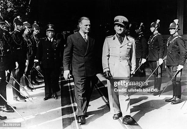 Gafencu, Grigori - Politician, Romania*1892-+Minister of Foreign Affairs 1938-1940the Italian Minister of Foreign Affairs, Count Gian Galeazzo Ciano,...