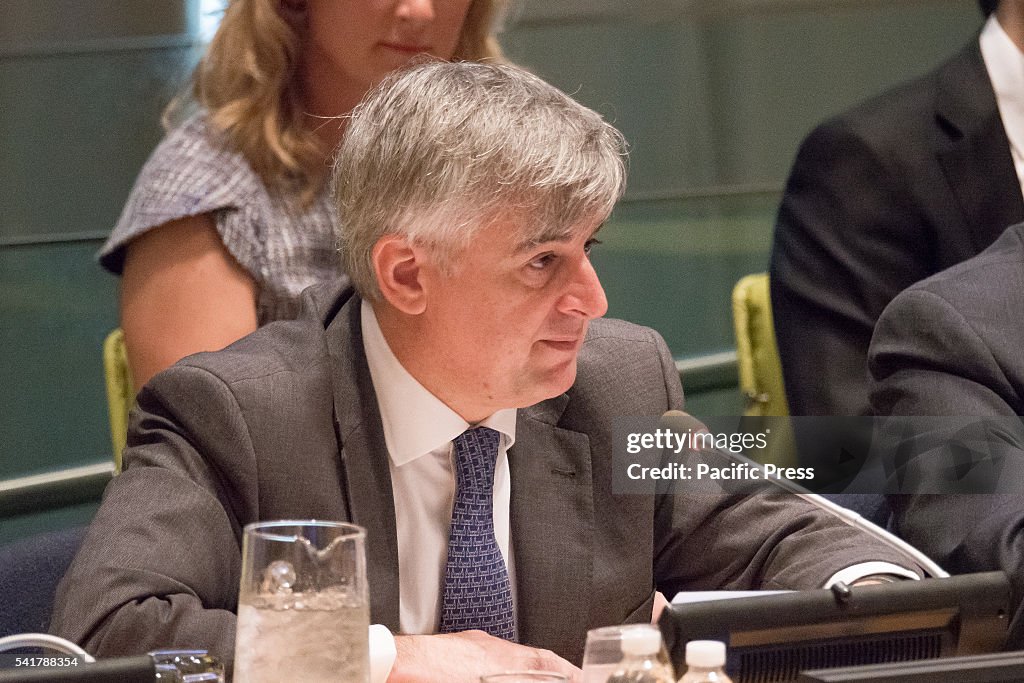 Spanish Deputy Foreign Minister Ignacio Ybanez addresses the...