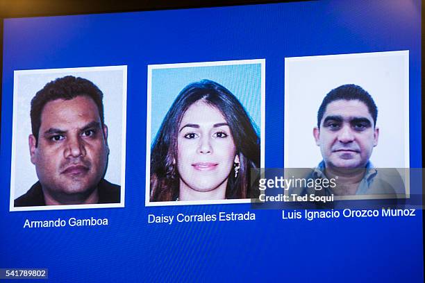 Suspects on the run in Mexico. Press conference at the LA Federal Building to announce a multi-government and law enforcement agency sweep of...