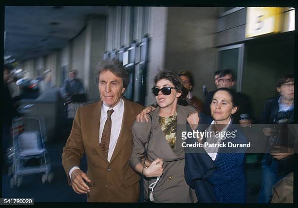 Beatrice Saubin arrives in Paris with her lawyers Paul Lombard and Karen Kerreby after spending 10 years in jail in Malaysia for drug smuggling.