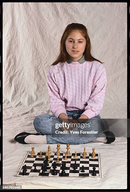 Twelve year old Hungarian chess prodigy, Judith Polgar.