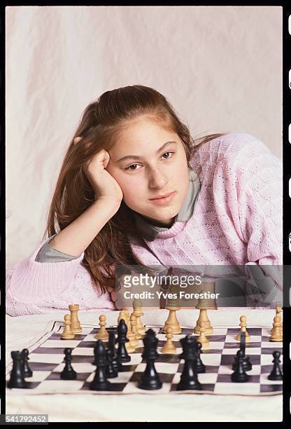 Twelve year old Hungarian chess prodigy, Judith Polgar.