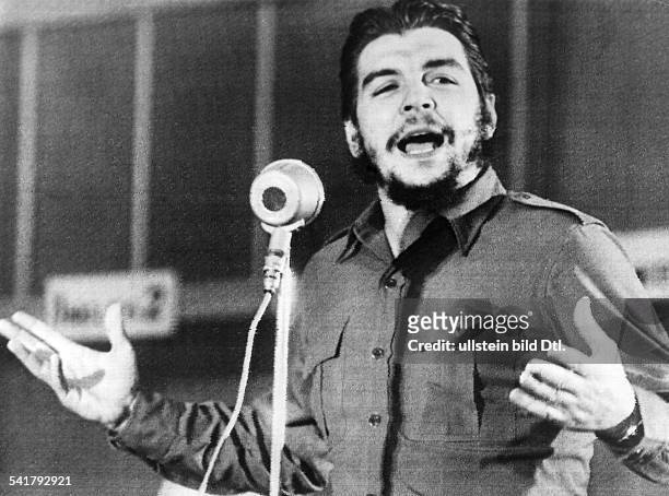 Ernesto Che Guevara *14.06..1967+Arzt, Politiker, Argentinien / Kubabei einer Rede- undatiert