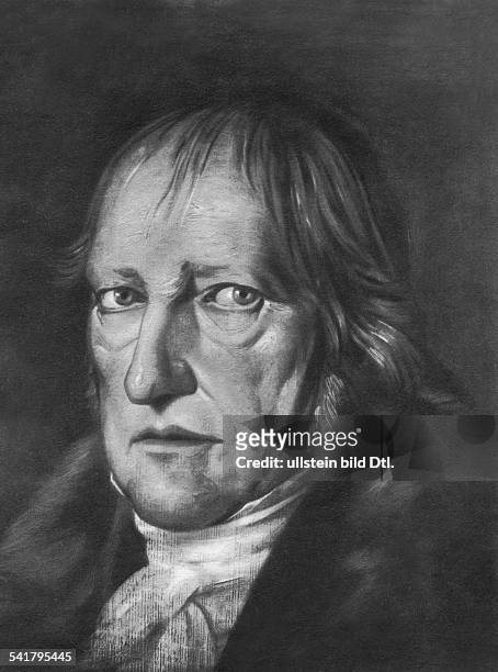 Hegel, Gerog Wilhelm Friedrich *27.08.1770-14.11.1831+Philosoph, D Gemälde von Jakob Schlesinger- undatiert