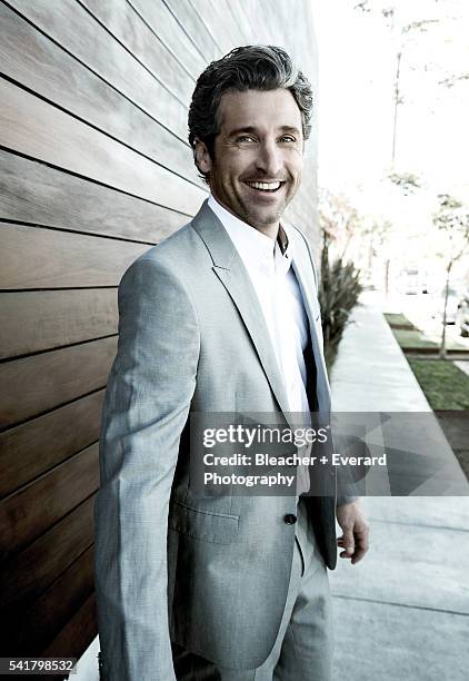 Actor Patrick Dempsey is photographed for August Man on February 13, 2014 in Los Angeles, California. Styling: Erin McSherry + Stacey Kalchman;...
