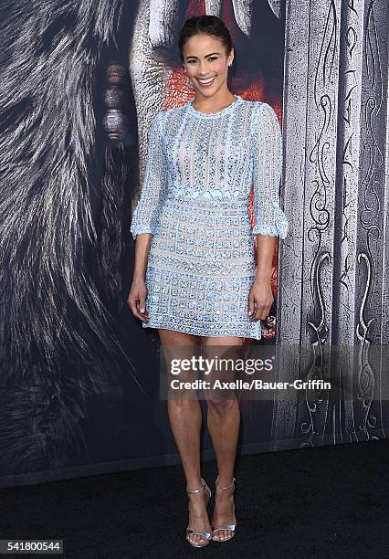 Actress Paula Patton arrives at the premiere of Universal Pictures' 'Warcraft' at TCL Chinese Theatre IMAX on June 6, 2016 in Hollywood, California.