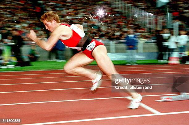 1972Sportlerin, Leichtathletik DISTAF in Berlin, 400m: beim Start